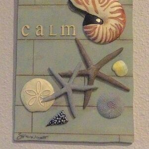 Calm Nautical Wall Art with Seashells and Starfish